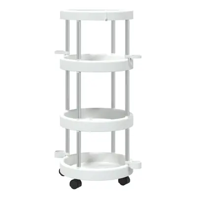 vidaXL Cleaning Trolley with Storage Basket Aluminium Cleaning Supplies Holder