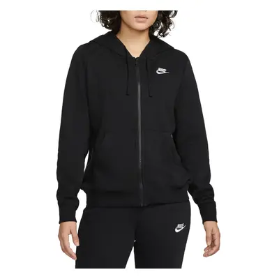 Nike Sportswear Club Fleece Women's Full-Zip Hoodie Size - Black/Whi