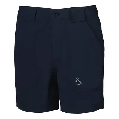 Hook & Tackle Mens Beer Can Island 4-Way Stretch Fishing Short Navy