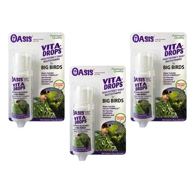 Oasis Pack of Vita Drops for Big Birds Ounces Each