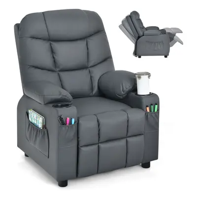 Kids Youth Recliner Chair Toddler Upholstered Lounge Recliner-Grey