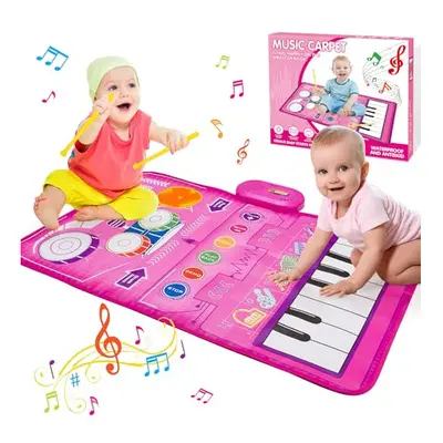 Musical Toys for 2 Year Old Girls Gifts, In Piano Drum Mat with Sounds & Rcording Function, 1st 