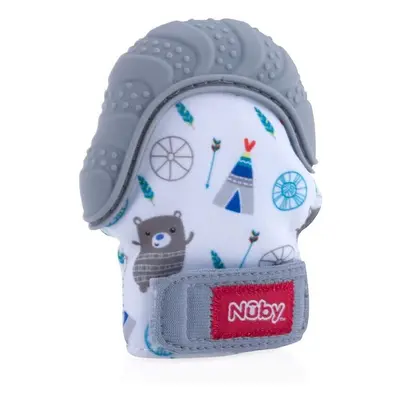 Nuby Teething Mitt, Grey