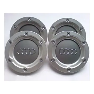 4pcs 145mm Audi Gray Wheel Center Caps Hubcaps Rim Caps Badge 8N060116