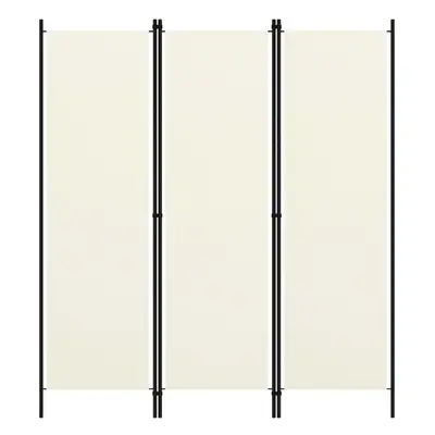 vidaXL 3-Panel Room Divider Cream White 150cm Wall Partition Screen Separator