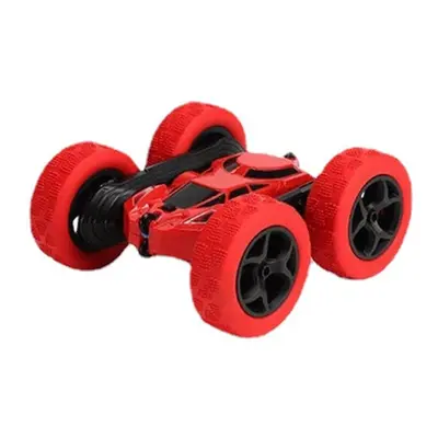 (Red) 2.4g Charging Remote Control Rollover Climbing Double-sided Plastic Rotate Stunt Car Red/B