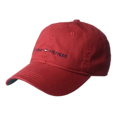 Tommy Hilfiger Men's Logo Dad Baseball Cap Tommy Red One Size