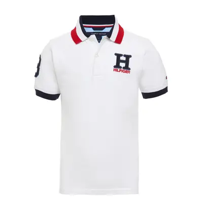 Tommy Hilfiger Boys Short Sleeve Matt Polo Shirt White