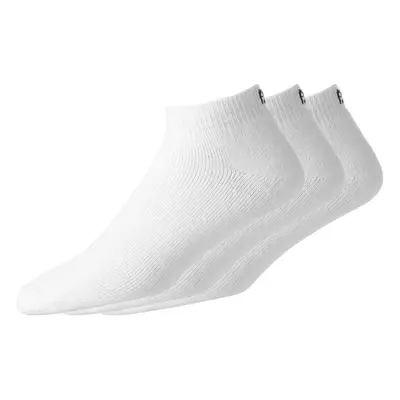 FootJoy Men's ComfortSof Sport 3-Pack Socks White Fits Shoe Size