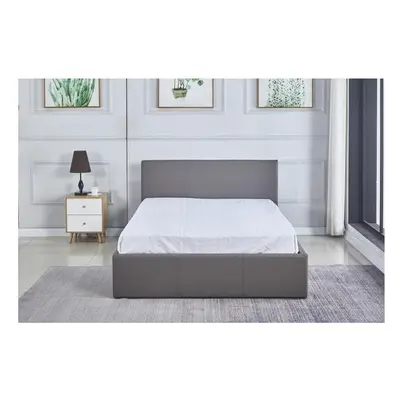 (Grey) Kosy Koala 3FT Single Side Leather Ottoman Bed