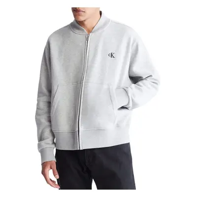 Calvin Klein Men's Relaxed Fit Archive Logo Fleece Bomber Jacket Hero