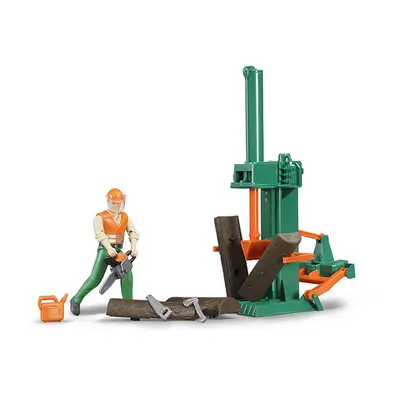 Bruder Toys bworld Logging Set with Man