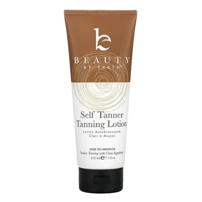 Beauty By Earth, Self Tanner Tanning Lotion, Fair To Medium, 7.5 fl oz (222 ml)