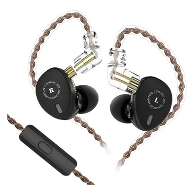 (Black, With Mic) Earphones Hi-Fi Earphone 3.5mm Jack Wired Earbuds Sport Headphones