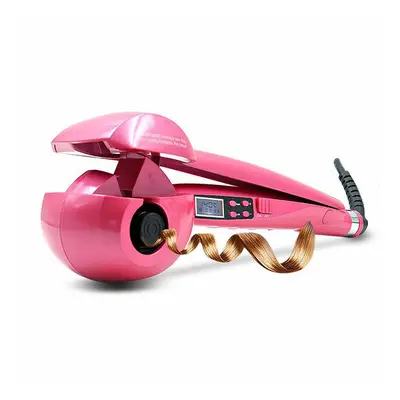 (Pink) Women Automatic Ceramic Hair Curler Curling Iron Wand Roller Wave DIY Gift