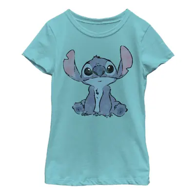 Disney Girl's Simply Stitch T-Shirt Tahiti Blue Large