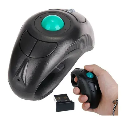 USB Wireless PC Laptop Finger HandHeld Trackball Mouse Mice w/ Laser Pointer