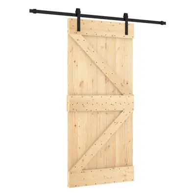 vidaXL Sliding Door Barn Door with Hardware Set Interior Door Solid Wood Pine