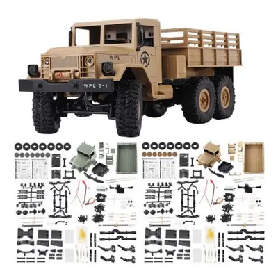 (B16K Khaki No RC) WPL B16 B-16 1:16 RC Truck WPL RC Crawler Car 6WD 2.4G Mini Off-Road Remote C