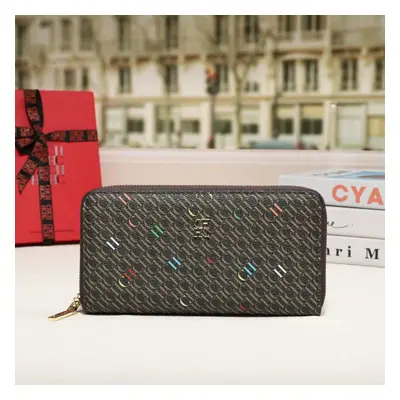 (Chocolate) Luxury Brand Spring Fashion Women's Storage Wallet Cartoon Jacquard PU Long Capacity