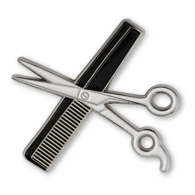 MD Barber Shear & Comb Lapel Pin