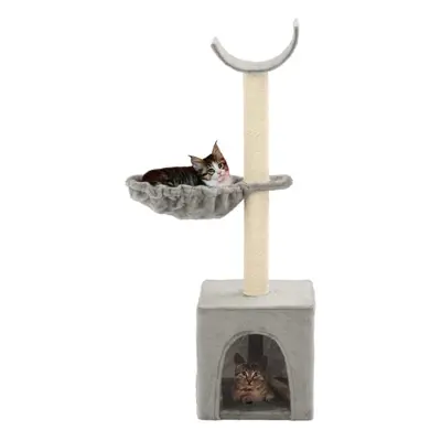 vidaXL Cat Tree with Sisal Scratching Posts 105cm Grey Kitten Furniture Tower