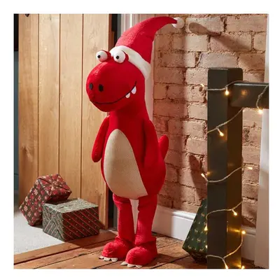 Christmas Dinosaur RED Humongous Large Soft Plush Cartoon Toy Decoration 135cm