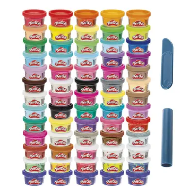 PlayDoh Ultimate Color Collection 65Pack of Modeling Compound NonToxic 1Ounce Fun Size Cans Incl