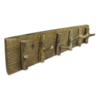 vidaXL Coat Rack Wall Mounted Coat Hook Wooden Wall Hanger Mixed Recycled Wood