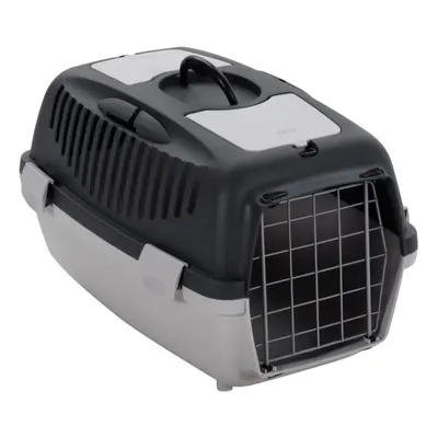 (55 x x cm (L x W x H)) vidaXL Pet Carrier Pet Carrier Dog Transport Box Dog Carrier Grey and Bl