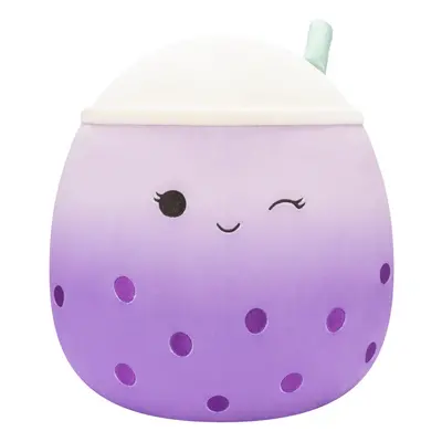 Squishmallows Original 12-Inch Poplina Purple Boba Tea With Blue Straw - Official Jazwares Plush