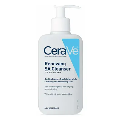 CeraVe Salicylic Acid Cleanser | Ounce | Renewing Exfoliating Face Wash with Vitamin D for Rough