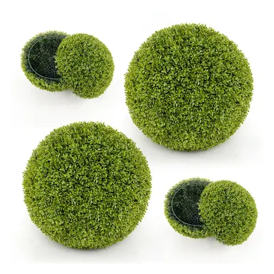 2 PCS 50cm Artificial Plant Boxwood Topiary Ball Indoor Outdoor