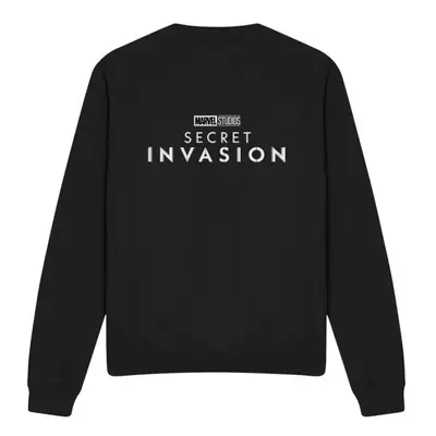 (XXL, Black) Marvel Unisex Adult Secret Invasion Logo Sweatshirt