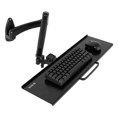 VIVO Sit-Stand Inch Pneumatic Spring Keyboard and Mouse Tray Wall Mount Counterbalance Height Ad