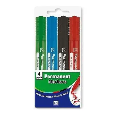 4 Permanent Marker Pens Artist Golf Balls Stationary Home Office School Red Black Blue & Green