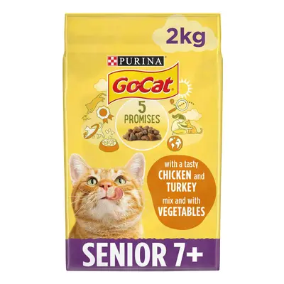 Senior Chicken & Veg Dry Cat Food 2kg, Pack of