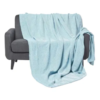 (Teal, x cm) Cotton Halden Chevron Throw