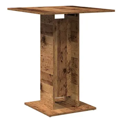 (old wood) vidaXL Bistro Table Bar Pub Table Patio Outdoor Dining Table Engineered Wood