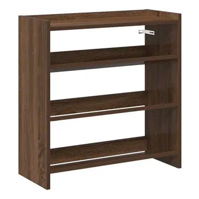 (brown oak, cm/ cm) vidaXL Shoe Rack Shoe Cabinet Shoe Storage Shelf Hall Cupboard Engineered Wo