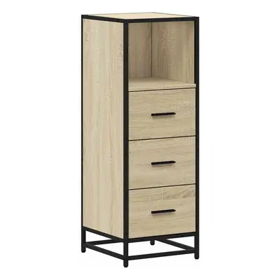 (sonoma oak) vidaXL Bathroom Cabinet Smoked Oak 35x37.5x100 cm Engineered Wood