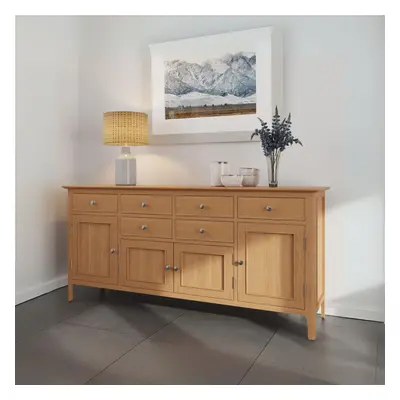 Natland Large Sideboard Drawer Storage Cupboard Doors Solid Wood