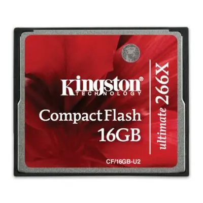 CF/16GB-U2 266X GB Compact Flash Card, Red/Black