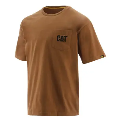 Caterpillar Men's CAT Logo Pocket Premium Cotton T-Shirt Bronze 2XL