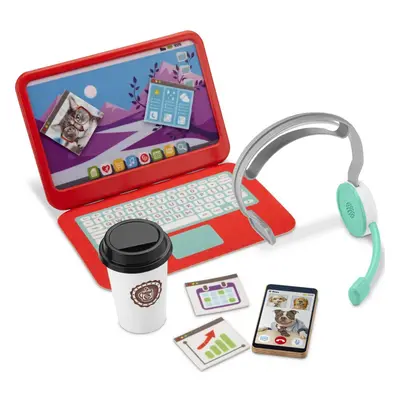 Fisher-Price My Home Office pretend work station 8-piece play set for