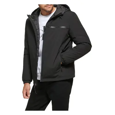 Calvin Klein Men's Classic Hooded Stretch Jacket Black Medium