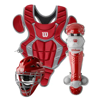 WILSON c200 Youth catchers gear Kit - Scarlet inch