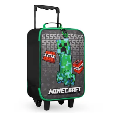 Minecraft Kids Suitcase for Boys and Girls Foldable Trolley Hand Lugga