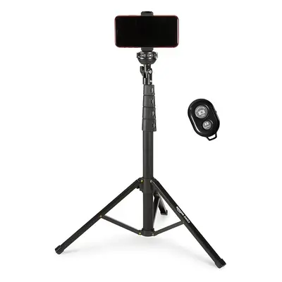 Amazon Basics Extendable Tripod up to cm / 63.7 inches for iPhone Smartphones, Selfie Stick Mode