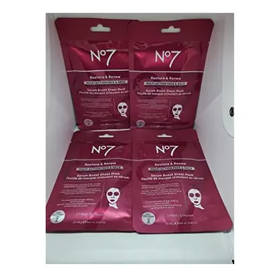 No7 Restore & Renew FACE & NECK MULTI ACTION serum boost sheet masks